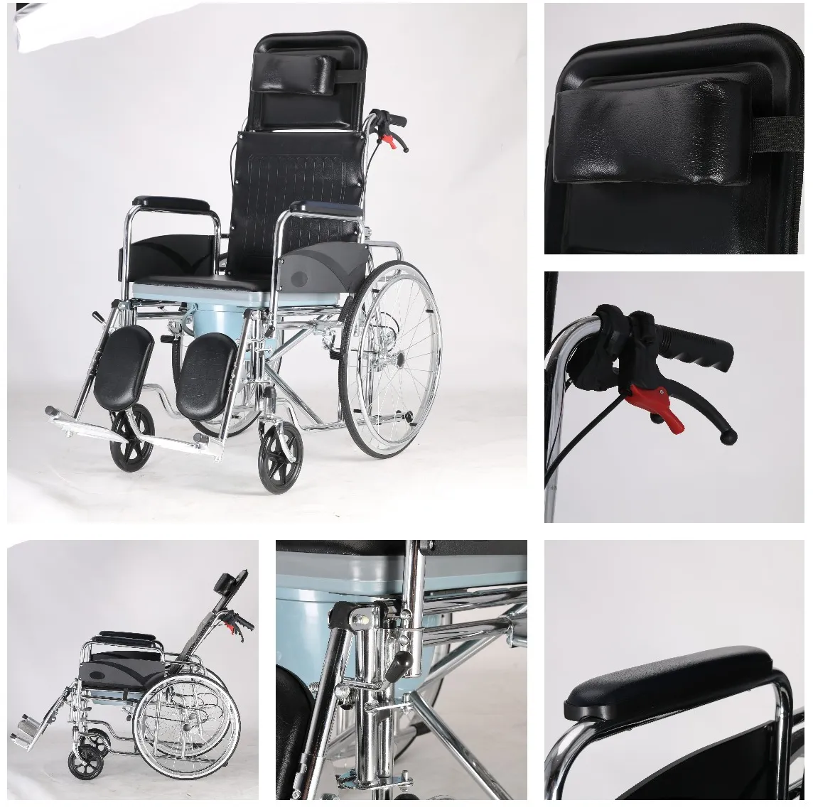 Reclining High Back Fold Up Wheelchair